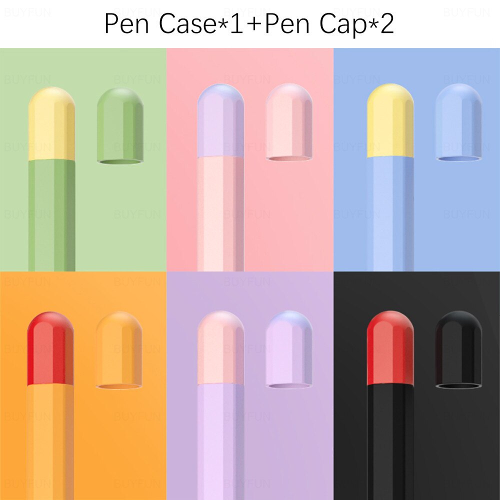 Dla Apple Pencil 1/2 Case piórnik Tablet Touch Stylus Pen pokrowiec ochronny na Apple Pencil 2 1st 2nd miękki silikonowy futerał