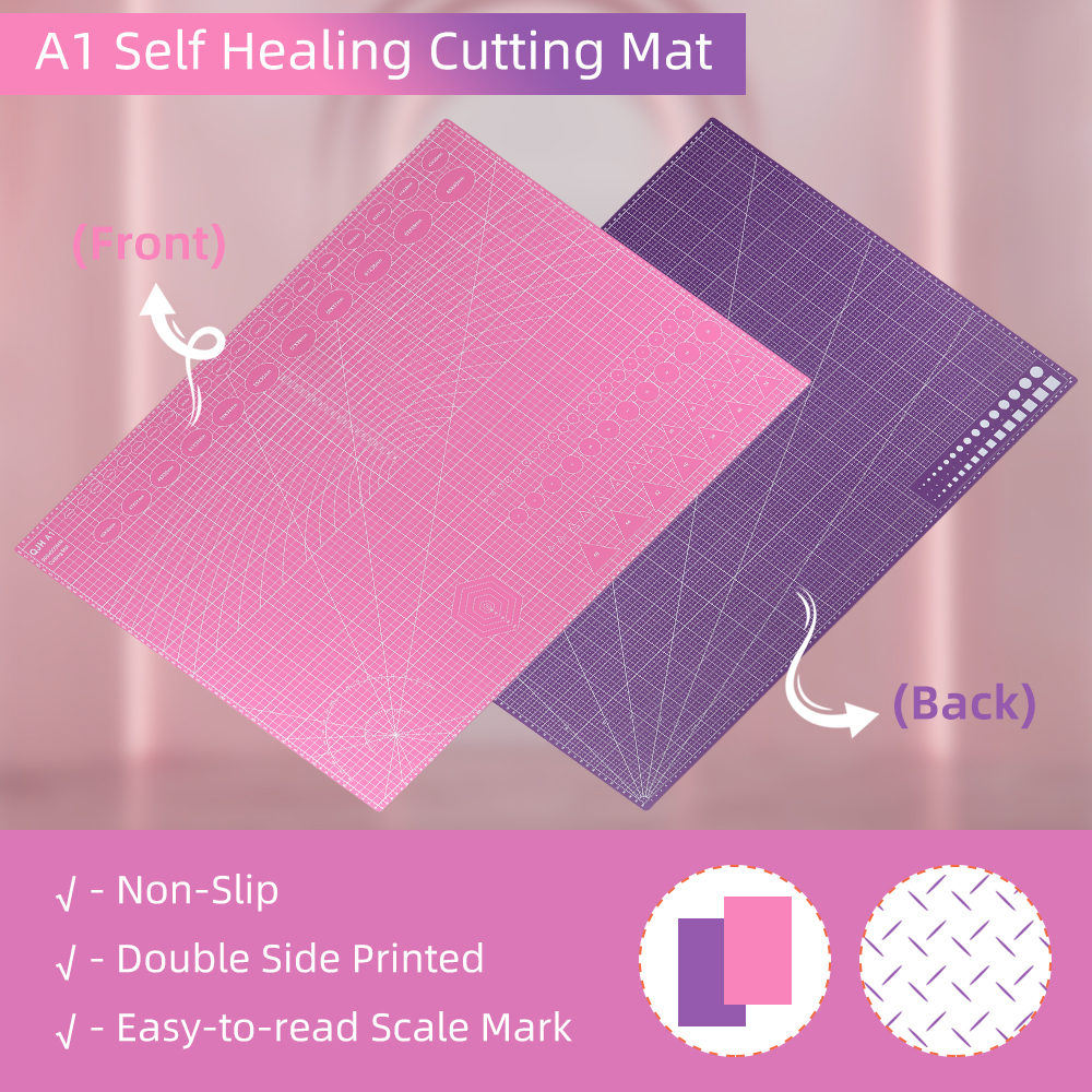 Tapis de découpe rotatif en PVC auto-guérison Double face A1, parfait pour la coupe du cuir, la gravure, la perforation des trous, l'artisanat du papier/boue