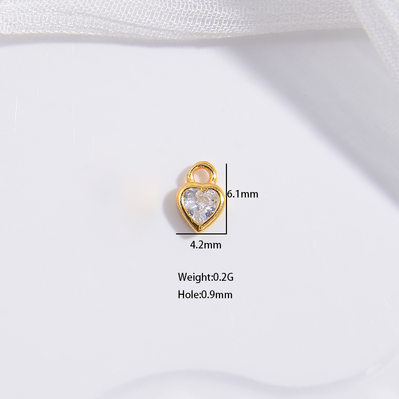 2 uds S925 ojos de plata esterlina Ellispe corazón pequeños dijes DIY collar pendientes para fabricación de joyería accesorios al por mayor SD12