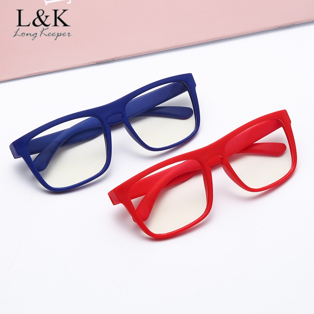 Square Anti Blue Light Kids Glasses Optical Frame Boys Girls Silicone Safety Eyeglasses Children Blue Light Blocking Eyewear UV