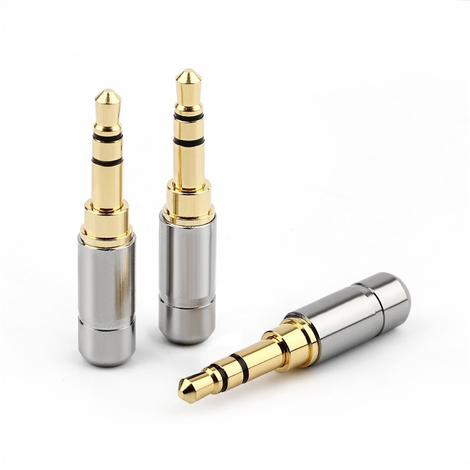 3.5 Mm Jack Audio Adapter Stereo 3 Polen Oortelefoon Plug Connectors Hifi Upgrade Hoofdtelefoon Draad 3.5 Mm Jack Diy Gold plated