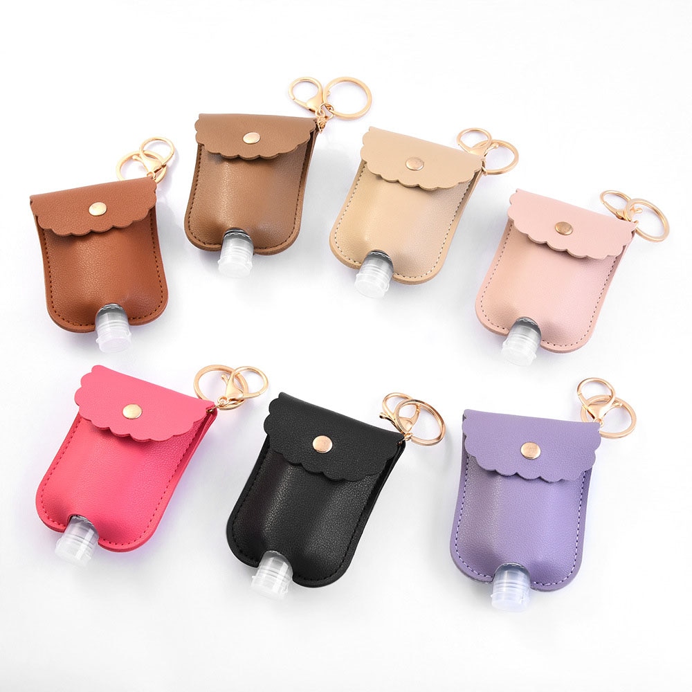 1PC Travel Bottle And Keychain Bag Holder 30ml Refillable Empty Bottles For Hand Sanitizer Bag Bottle With Key Ring