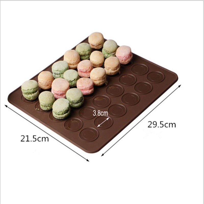 Plaque de cuisson ronde en silicone pour Macaron, 48 ou 30 trous, tapis de cuisson bricolage-même, Dessert, four, ustensiles de cuisson pour gâteaux: 21.5x29.5cm
