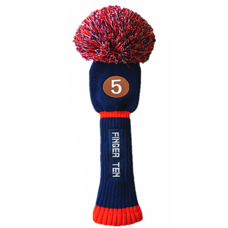 Pom Golf Club Covers Headcovers Set #1 #3 #5 Voor Driver Fairway Hybrid Putter Headcover 1 3 4 5 7 X: Blue No.5 1Pcs