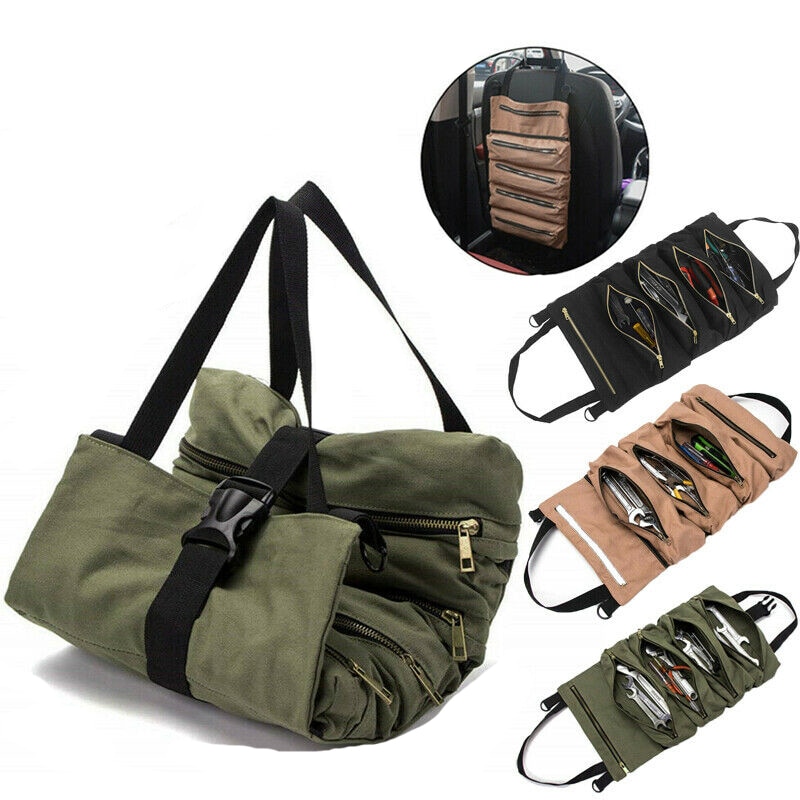 Multi Functionele Tool Bag Canvas Tool Roll-Up Opbergtas Pouch Opslag Houder Organizer