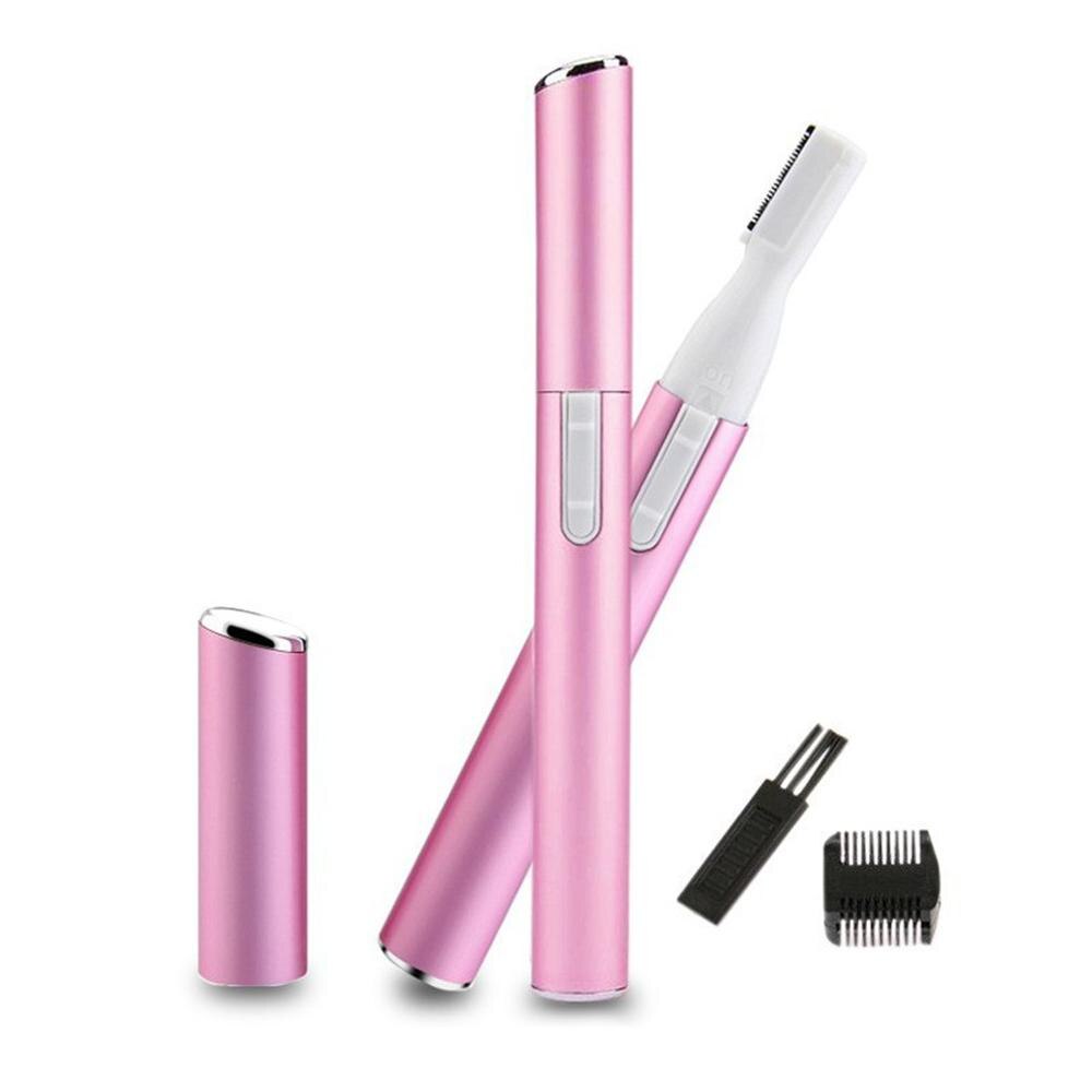 Cuchilla eléctrica multifunción para moldear cejas, maquinilla de afeitar para mujer, depilación Facial corporal, piernas, axilas, depiladora, recortadora de cejas para nariz: Pink