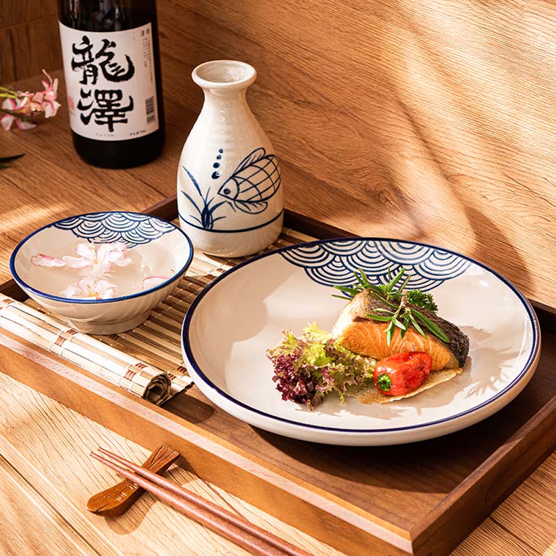 Japanese-style ceramic retro hip flask household shochu white wine rice wine sake pot wine vessel good-looking wine bot