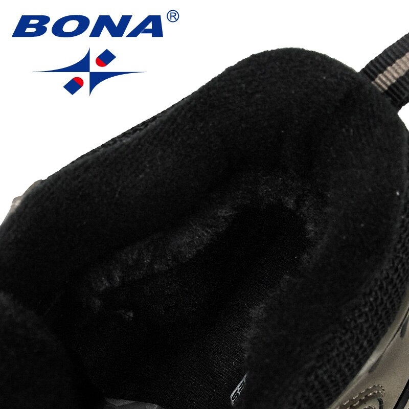 BONA Popular Children Snow Boots Warm Winter Boots Plush Kids Sneakers Boys Cow Split Boots Trendy