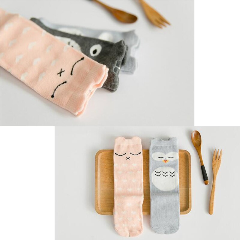 Baby Socks Unisex Lovely Cute Cartoon Fox Kids Knee Girl Boy Baby Toddler Socks Animal Infant Soft Cotton Socks Newborn Socks