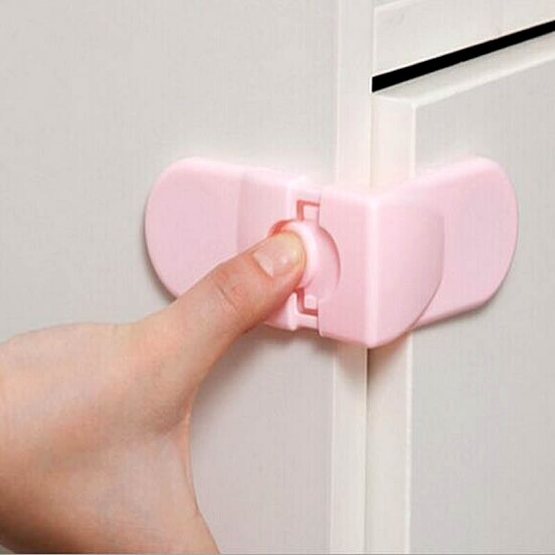 4 Stks/partij Kinderen Bescherming Lock Deuren Kast Lades Baby Veiligheid Plastic Lock Kinderen Kastelen Kids Baby Care Veiligheid