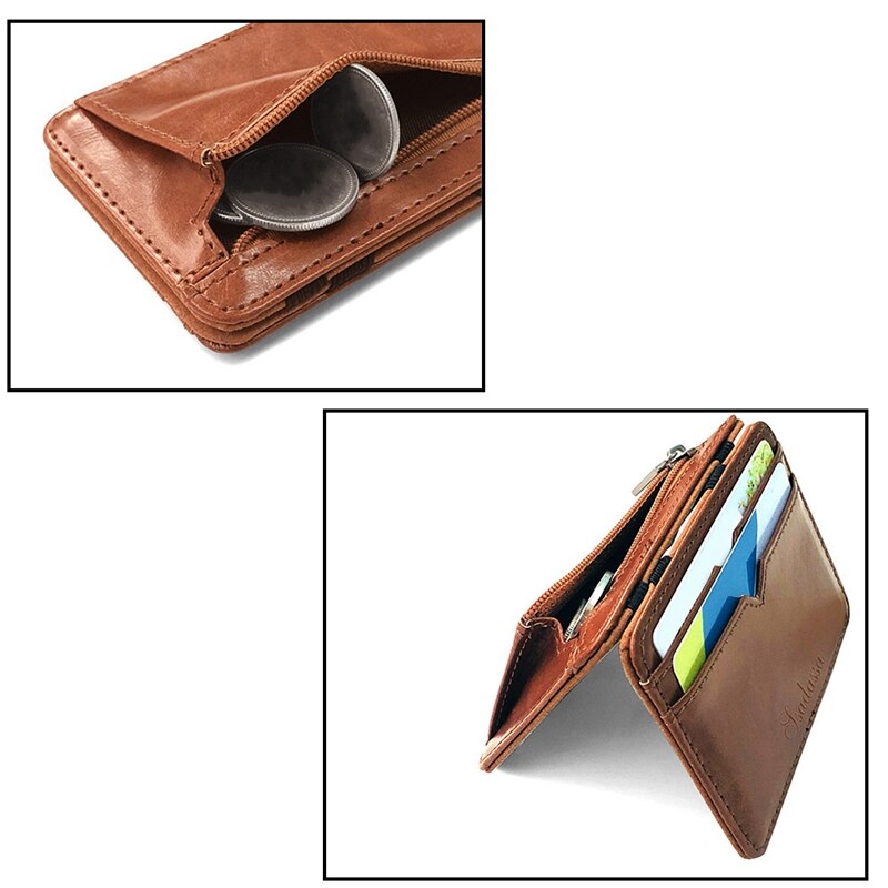 Creatieve Pu Leer Mannen Magic Wallet Visitekaartje Tas Portemonnee Mannen Tas Met Ssadassa