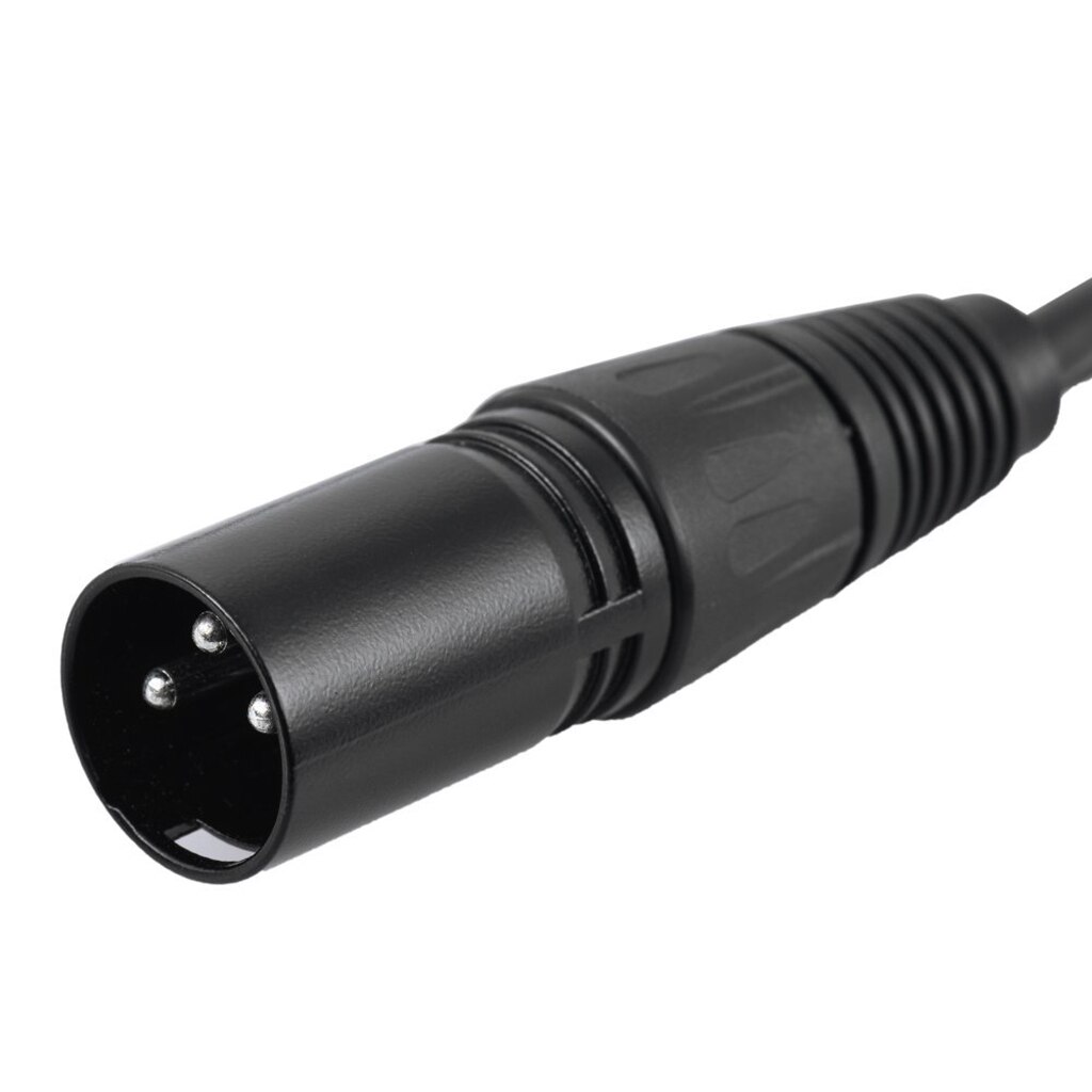 0.3m/1ft XLR Y Splitter 3-Pin Male to Dual Female Mic Microphone Cable Cord