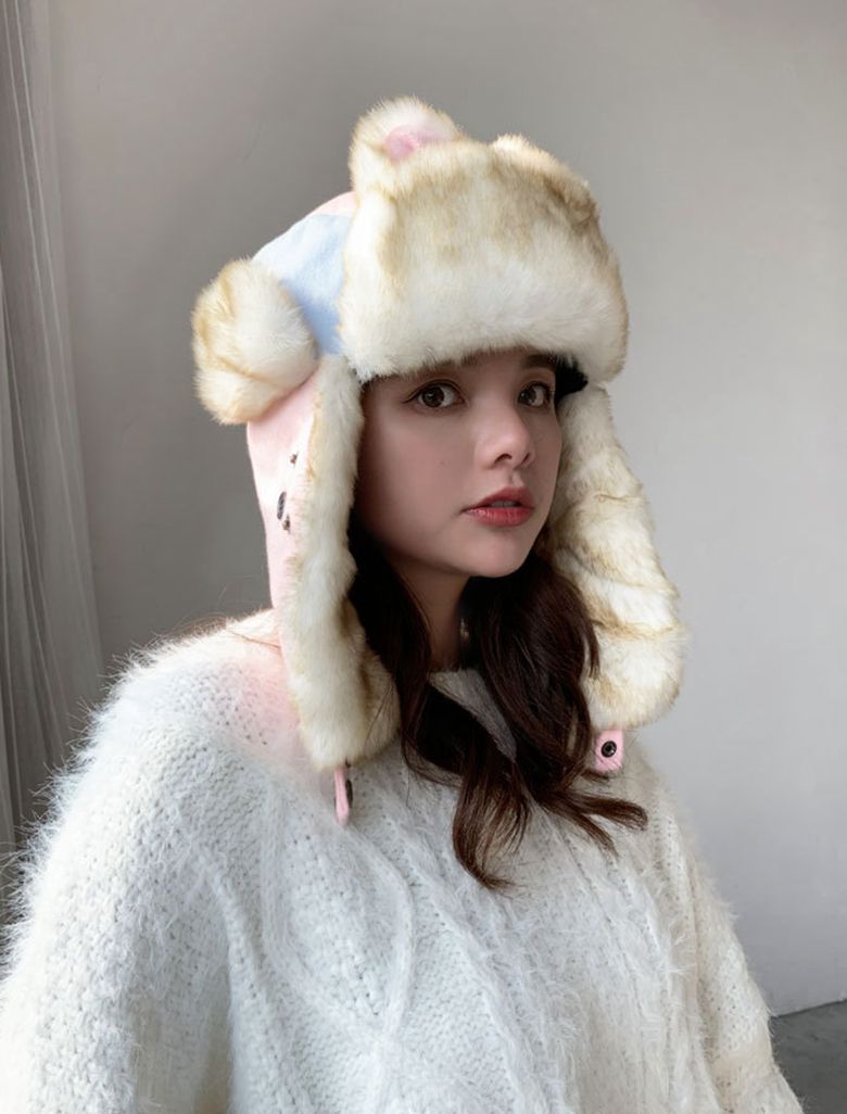 Del ricamo del fumetto di Lei Feng cappello Russia orecchio-sbatté cappello donne cappelli bombardiere caldo di spessore cappello di inverno tutto'aperto