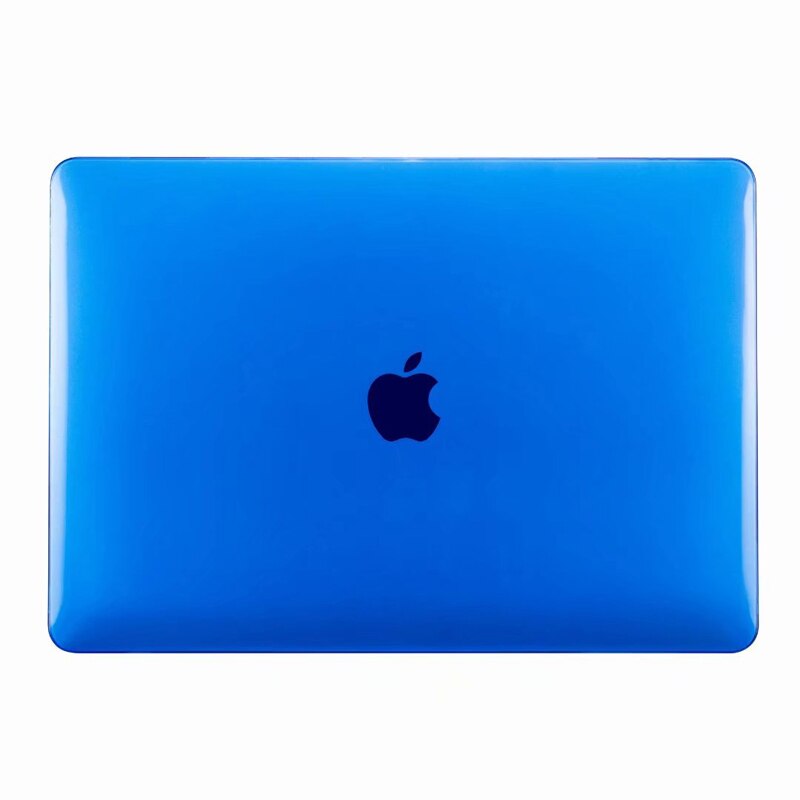 Blank gennemsigtig etui til macbook retina 12 tommer  a1534 krystal gennemsigtigt hårdt cover: Blå
