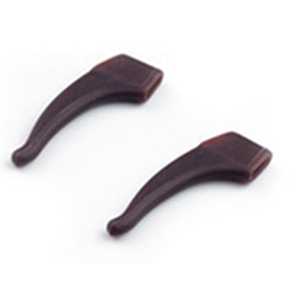 Comfortabele Zachte Siliconen Anti Slip Oor Haken Voor Bril Lenzenvloeistof Zonnebril Siliconen Glazen Accessoires: brown