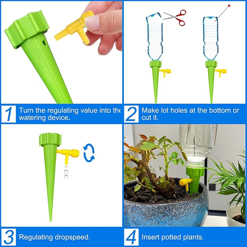 24/12/6pcs Self-Watering Kit Automatic Waterer Drip Irrigation Indoor Plant Auto Watering Device Home Flower Garden Tool