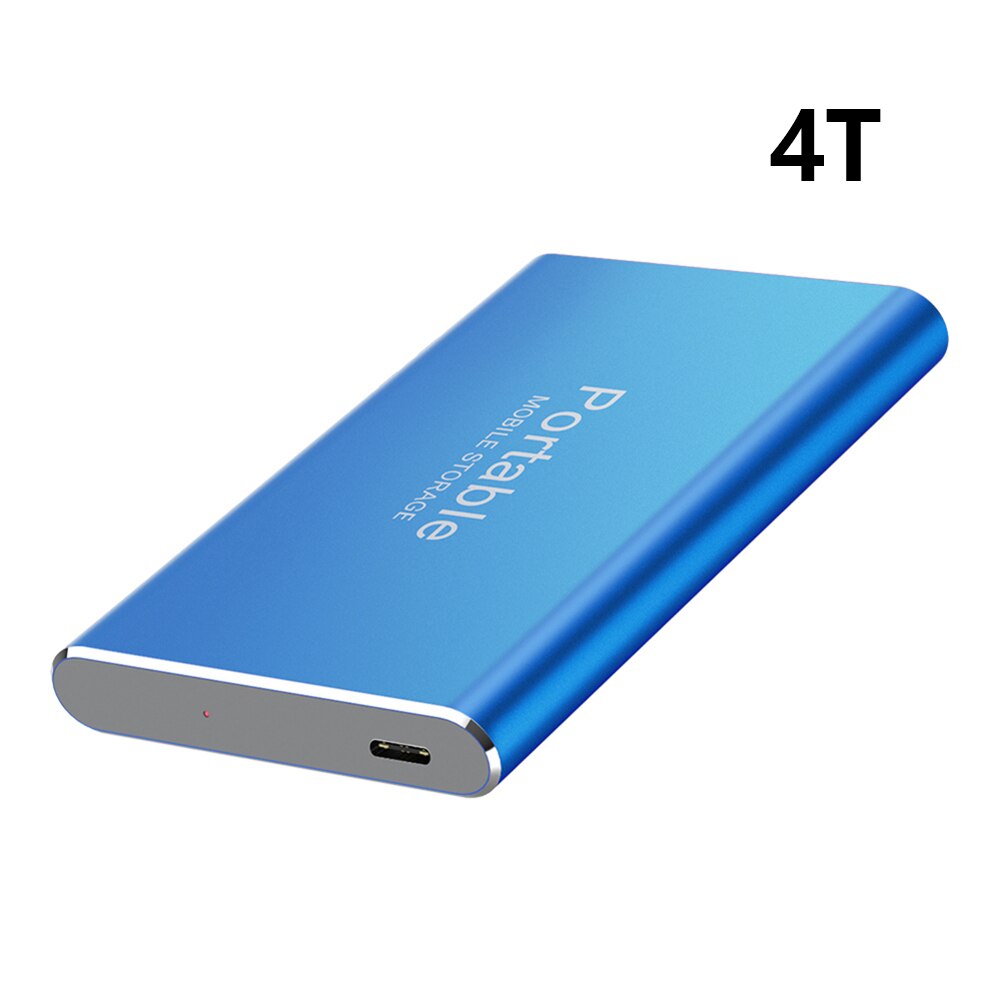 Z20 Mobile Hard Disk External Storage SSD Hard Drive Solid State 2/4/8TB USB 3.0 Mobile Hard Drive: Blue 4T