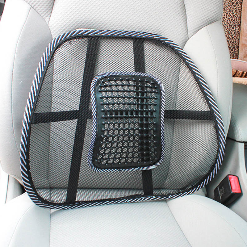Mesh Back Support Lumbar Massage Cushion Lower Back Cushion Pain Relief Car Office Seat C44