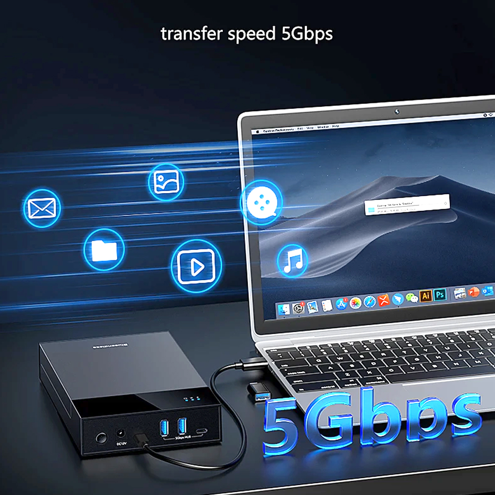 USB 3.0 naar 3,5 inch SATA harde schijf Docking Station Externe harde schijfbehuizing voor 3,5 2,5 inch SATA SSD HDD tot 20 TB