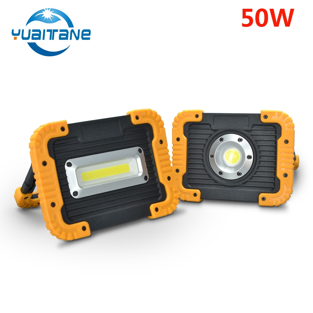 LED Draagbare Spotlight LED Verlichting USB Oplaadbare Ingebouwde 50 W COB Schijnwerper Zoeklicht Waterdicht Voor Outdoot Verlichting