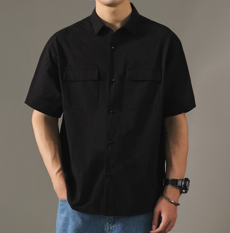 Mærke sommer koreanske mænd kortærmet casual button down skjorte mandlige skjorter herretøj plus størrelse 8xl 9xl 10xl 7xl 6xl