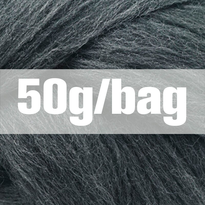 50g Super Fast felting Merino Wool in Needle Felt blended wool wool felt Mixed color dark grey wet felting: 50g