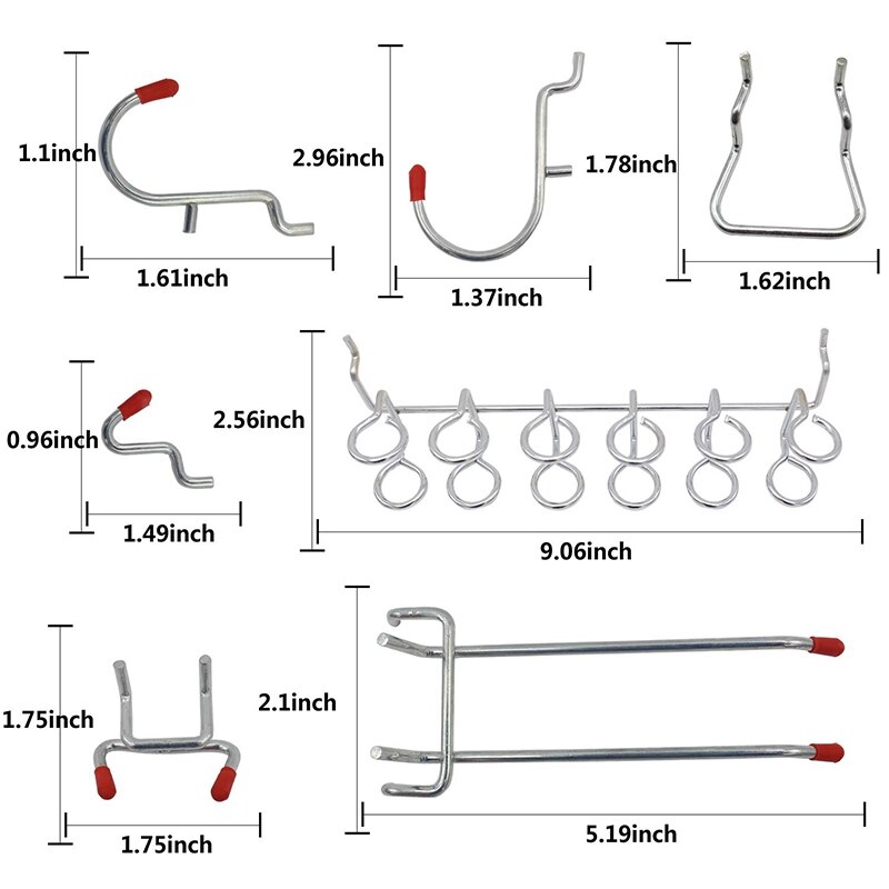 86 Piece Pegboard Hooks Organizer Assortment with Metal Hooks,Pegboard Bins and Peg Locks