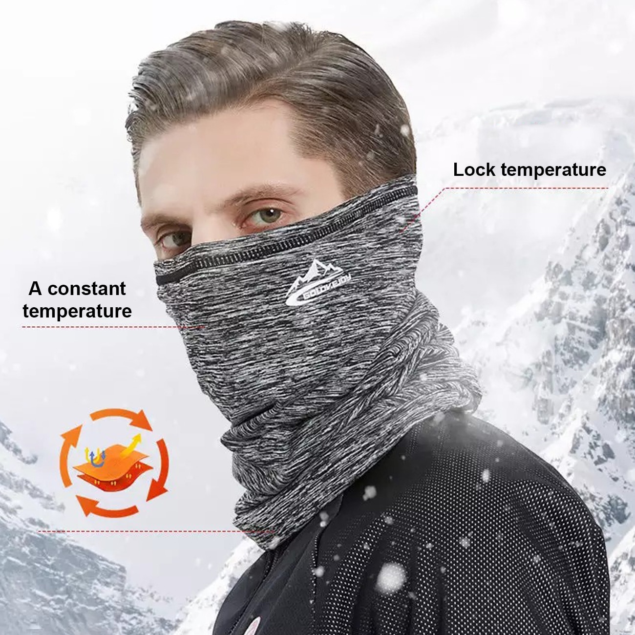 Windproof Keep Warm Face Mask Breathable Neck Self-Heating Winter Outdoor Fishing Mask Dust-Proof Mouth Cover Cycling Mask