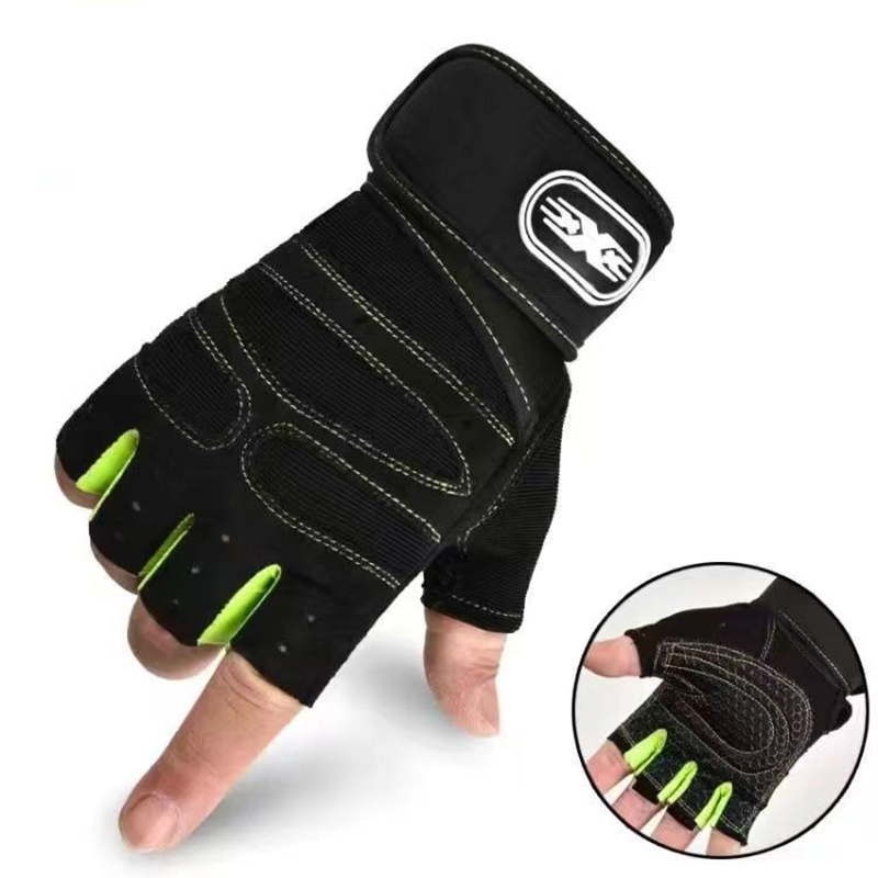 Turn handschuhe für Männer Frauen Fitness Gewichtheben Armband Handschuhe Bodybuilding Training Sport Übung Fahrrad handschuh stoßfest: Armee-Grün / XL