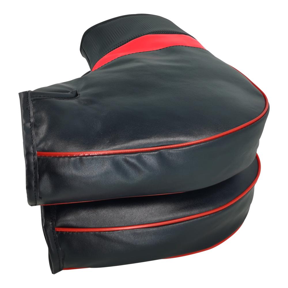 Gants de protection pour guidon de moto, 1 paire, en cuir noir, et épais, hiver