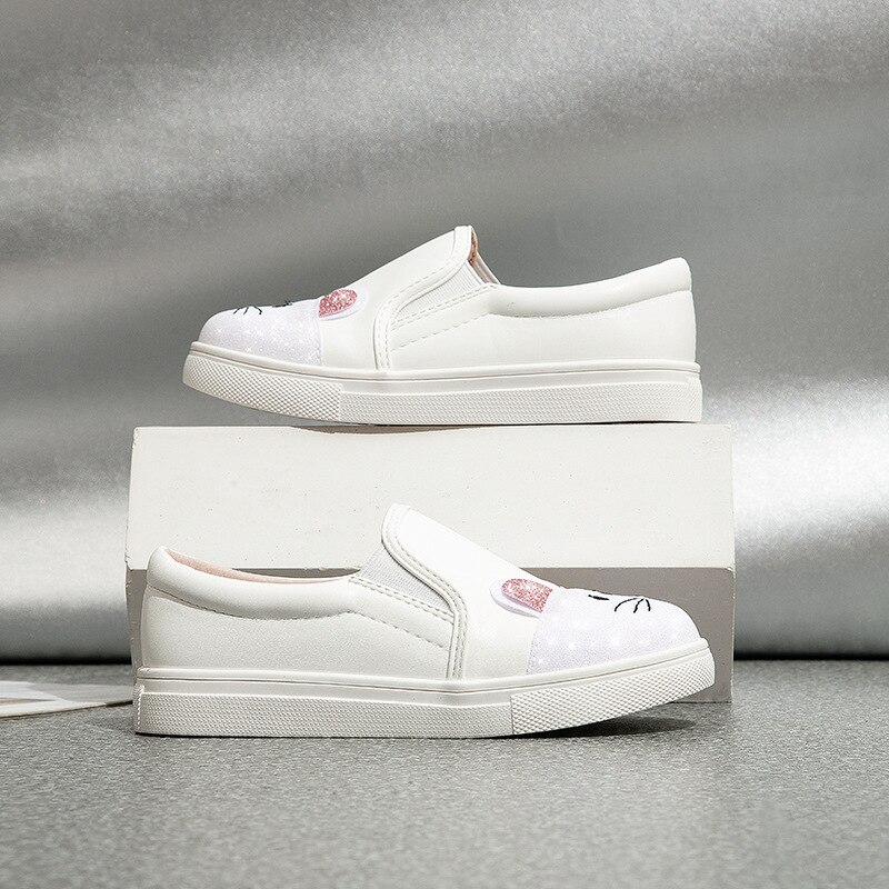 Children Loafers Student White Breathable Spring Autumn Flats Girls Leather Shoes Baby Princess Kids 04