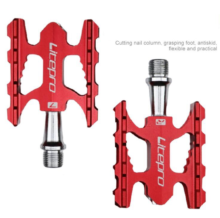 Litepro 1 Paar Fiets Pedaal Ultralight 228G K3 Voor Vouwfiets Mountainbike Racefiets Bya 412 Mks: red