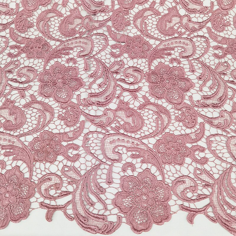 Lace Fabric Latest Heavy Beaded Embroidery African Guipure Lace Fabric for Wedding Party