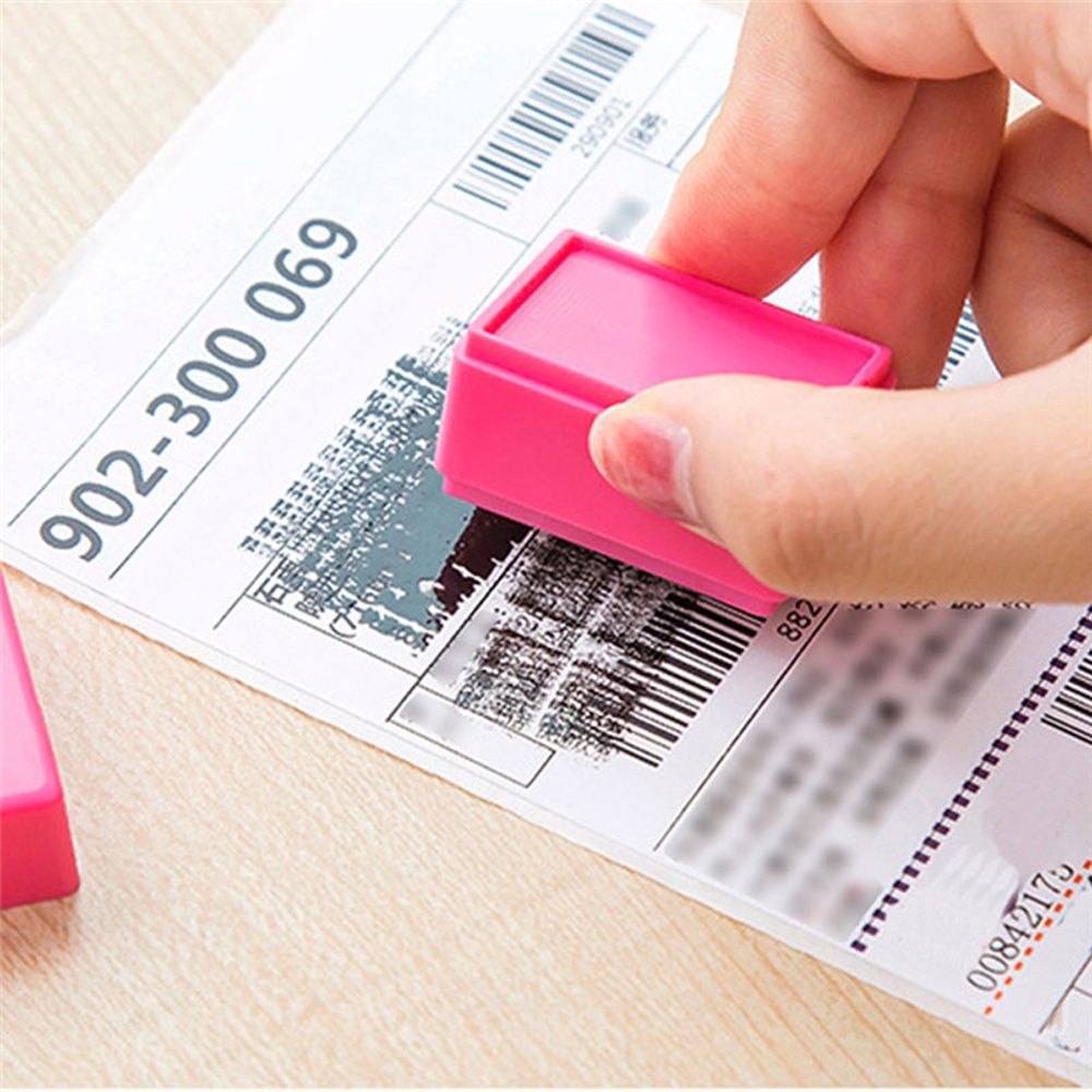 1Pcs Guard Your ID Roller Stamp SelfInking Stamp Messy Code Security Office