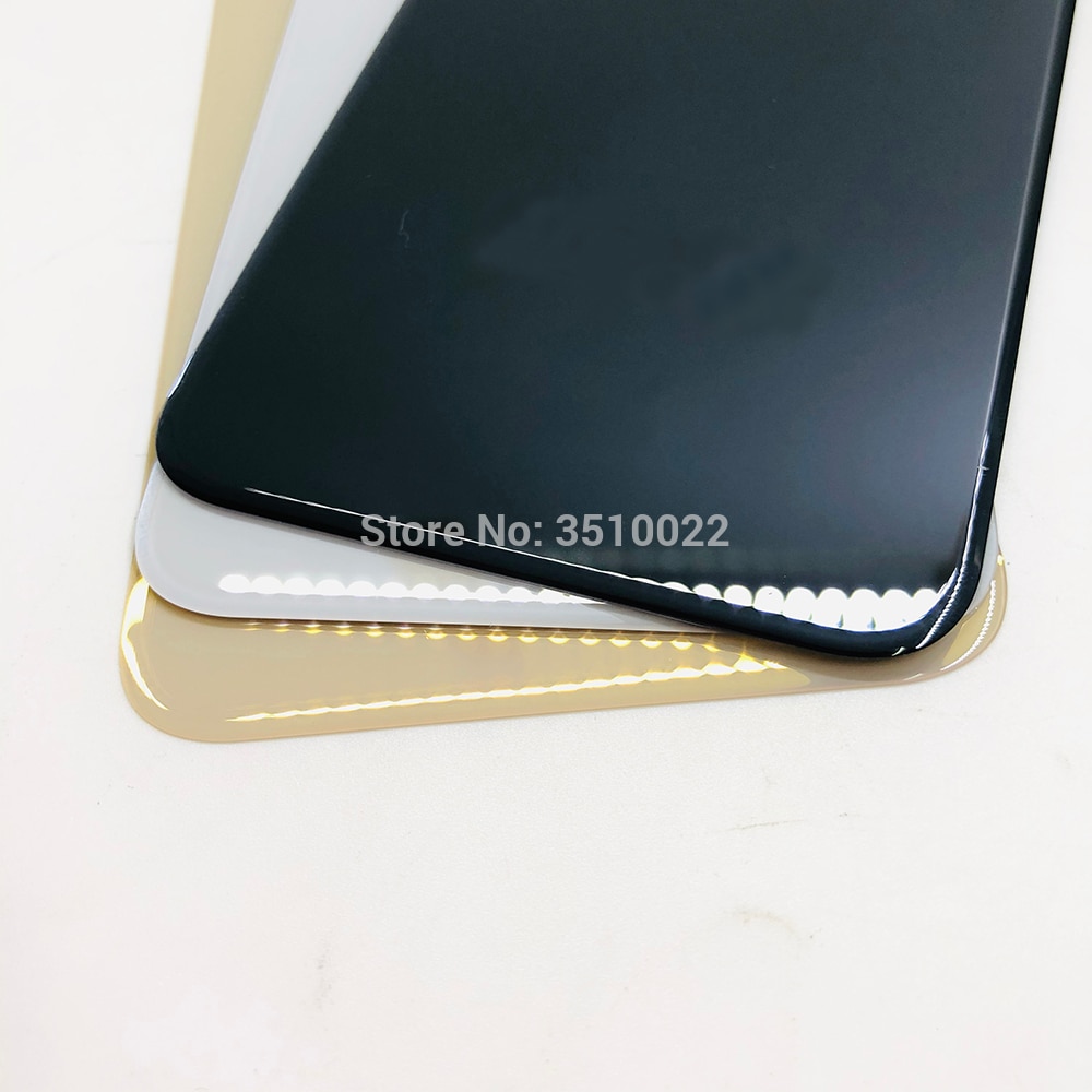 Groot gat glazen behuizing achterkant behuizing metalen frame batterijklepje achterklep voor iphone x xs xs max telefoonhoesjes behuizing achterkant
