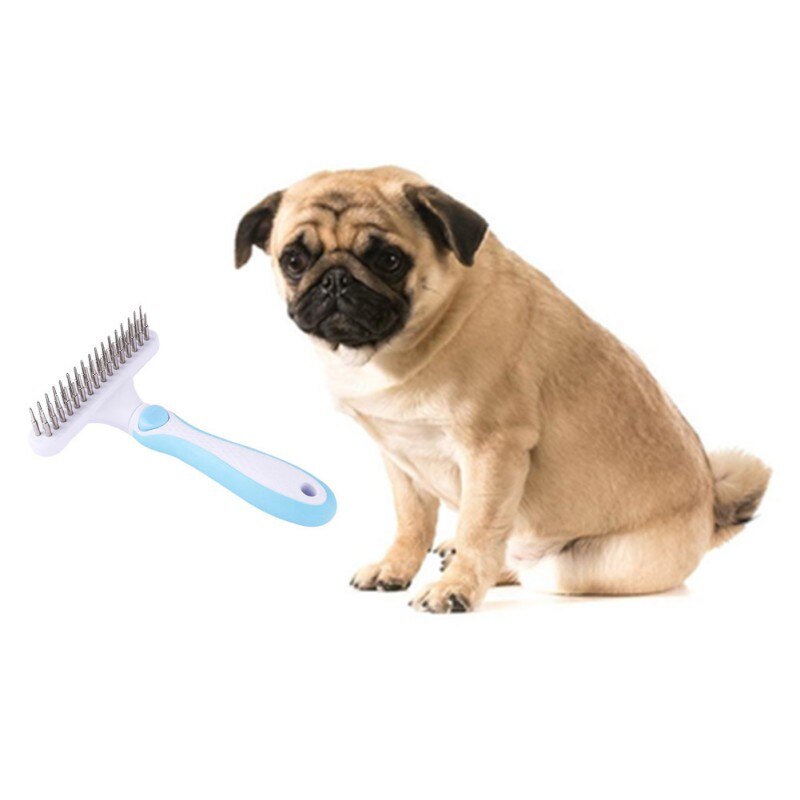 Pet Dog Grooming Kam Rvs Deshedding & Dematting Hark Haar Borstel Kat Hond Massage Borstel Huisdier Open Knopen Hark kammen