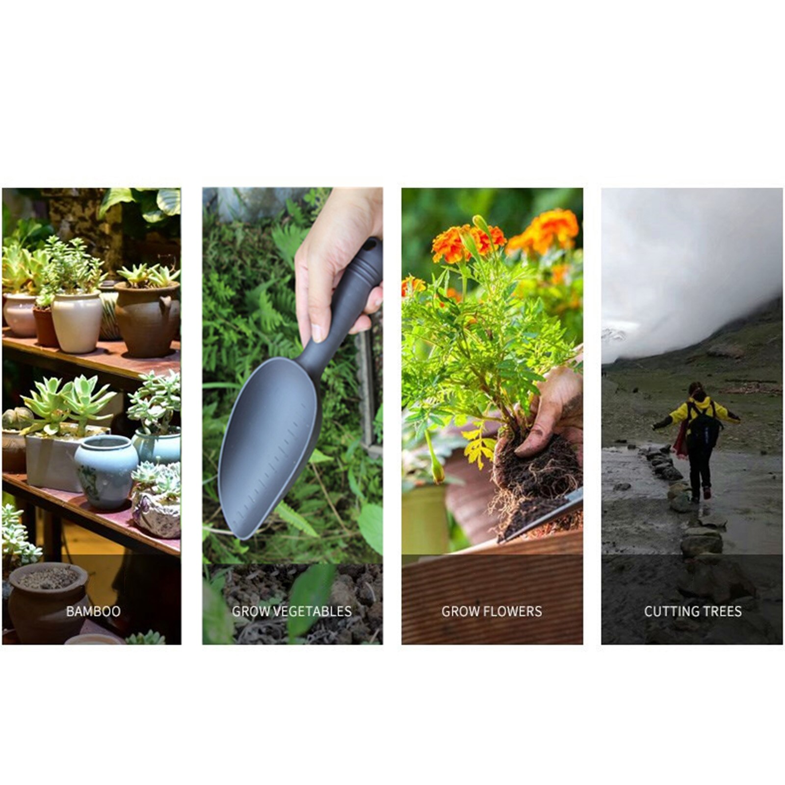 Garden Plastic Shovel Gardening Feeding Birds Transferring Seeds Fertilizer Scale Tool Shovel Plastic Gardening Shovel