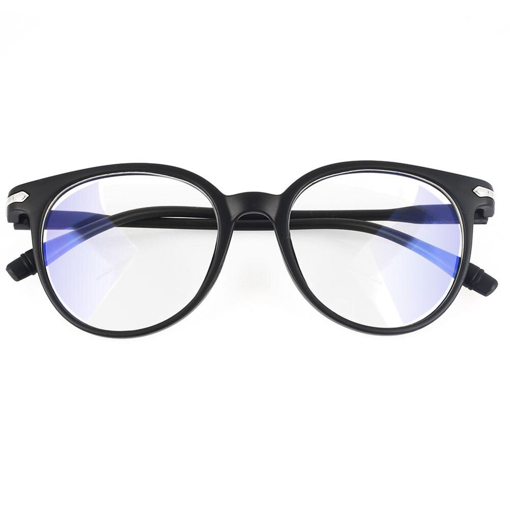 Retro computerglas briller anti blå ray briller anti blå lys briller optisk brille uv blokerer spil øjenbeskyttelse: Sort