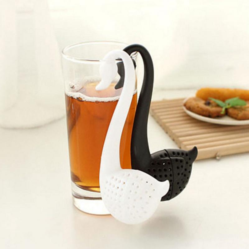 Home Plastic Swan Tea Infuser Portable Swan Tea Strainers Odorless Teaware Kitchen Accessories