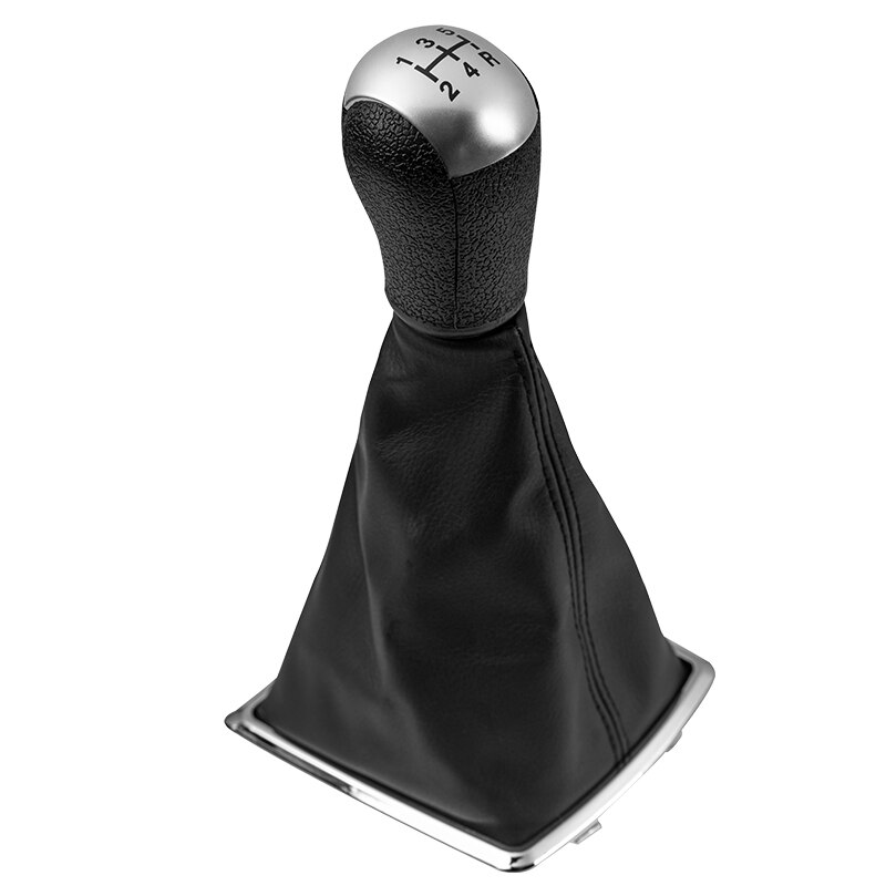 Pomello del cambio per auto pomello del cambio collare del cambio copertura del bagagliaio del cambio per Ford Focus 2 Mondeo MK2 2004 2005 2007 2008 2009 2010 2011: 5 Speed Silver