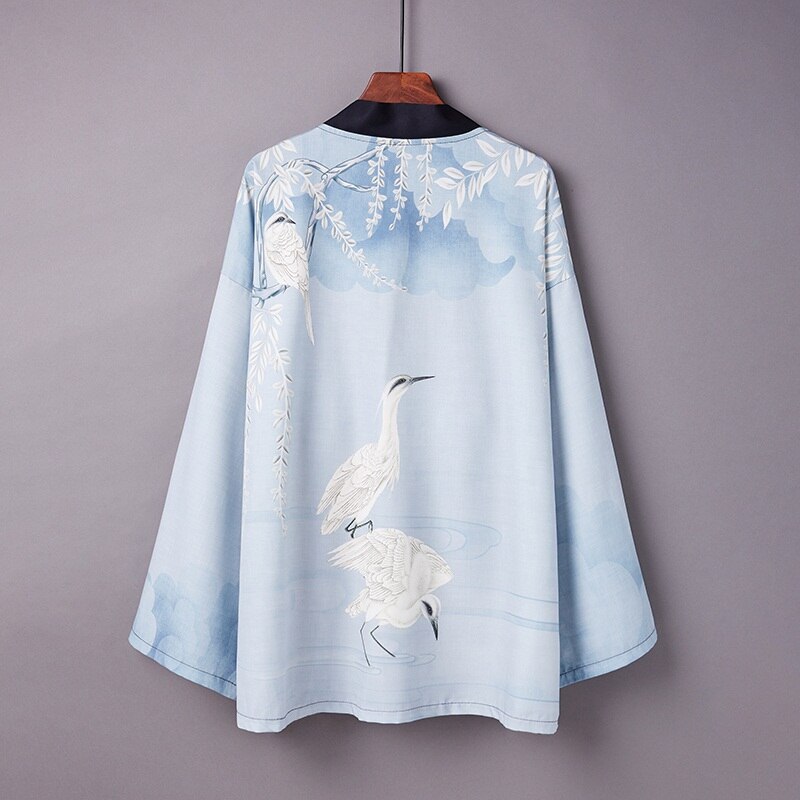 Japanese Kimono Cardigan Men Haori Yukata Male Samurai Costume Clothing Kimono Jacket Mens Kimono Shirt Yukata Haori 12805