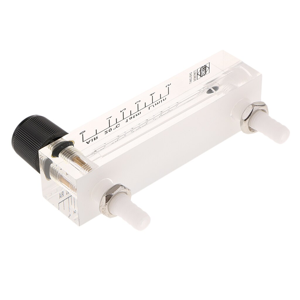 0-5LPM Oxygen Acrylic Flow Meter Flowmeter With Valve For Air, to Measure Gas Single-Phase Non-Pulsating Flowing