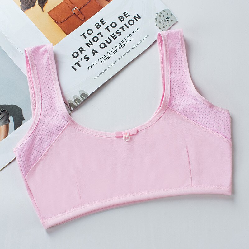 4Pcs Girl Training Bra Adolescent Chest Vest Kids Children Cotton Underwear Top 8-14Years