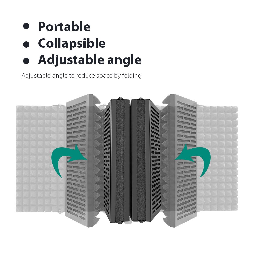 Foldable isolation cover microphone sound isolation shielding foam panel recording studio recording microphone accessories