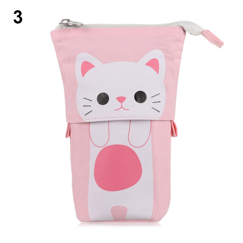 Cute Boba Milk Tea Telescopic Pen Bag Pen Pencil Holder Stationery Case Stand Up Pencil Case Pen Box Stationery Pouch Bag: B-3