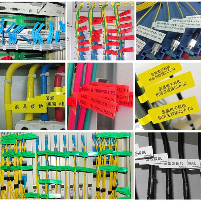 30Pc Kabel Etiketten Sticker Waterdichte Identificatie Tags Werken Met Printer