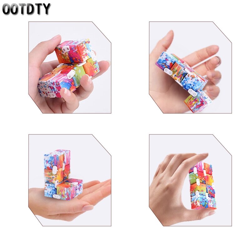 1Pc Stress Infinity Magische Kubus Angst Hand Speelgoed Angst Relief Speelgoed Set Miniatuur Speelgoed Overdrukventiel Kits