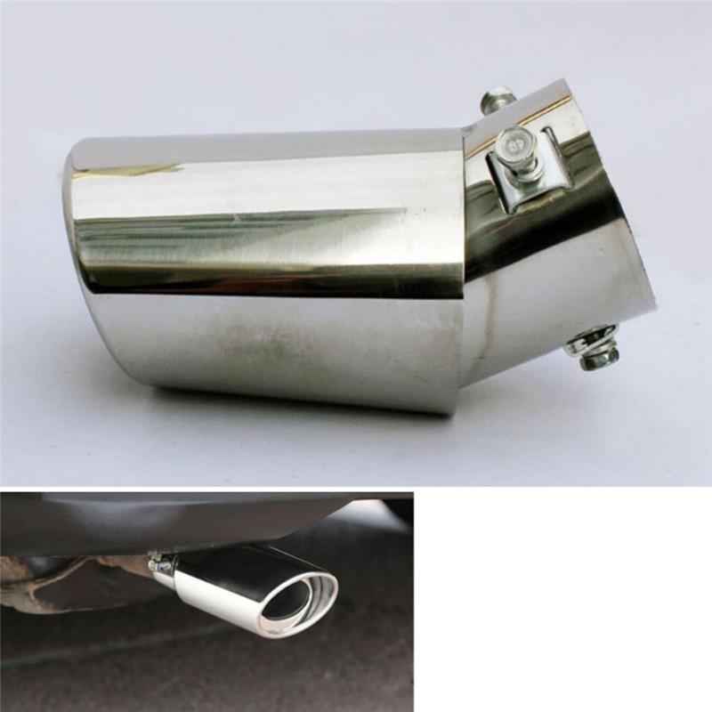 Silenciador De Escape De Acero Inoxidable Con Codo De 90 Grados Para Coche - Universal 54mm-57mm