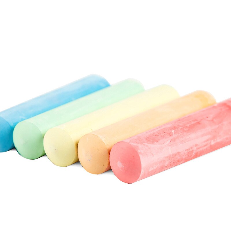 Mixed Colour White Chalk Sticks Pack Kids Playground School Art Learning SGA998: multicolour L
