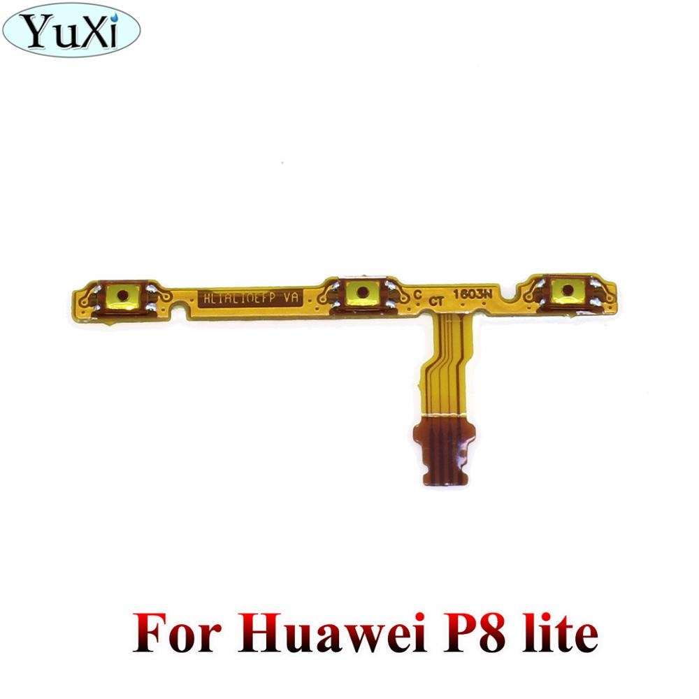YuXi Geprüft Power On Off Volumen Up Down Taste Schlüssel Flex Kabel für Huawei P8 Lite ALE-L21 Ersatz Reparatur Ersatz teile